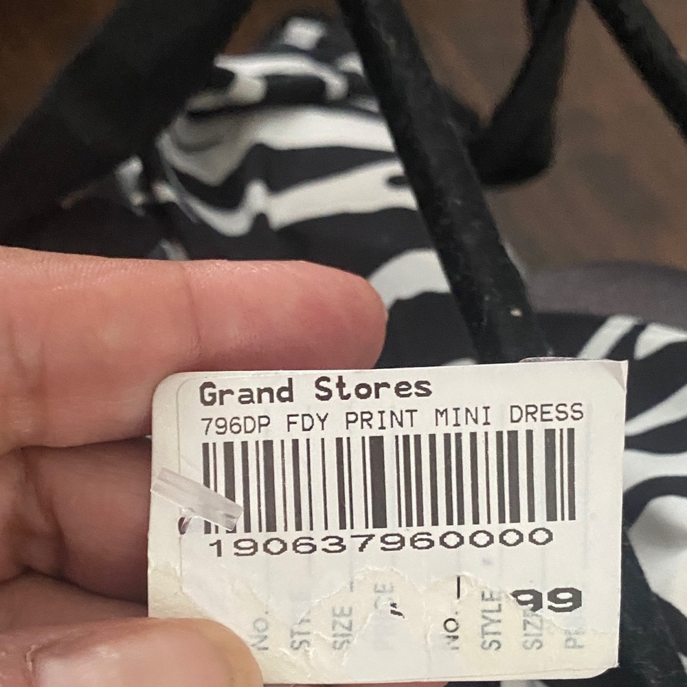 Black and White Zebra Print Mini Dress
